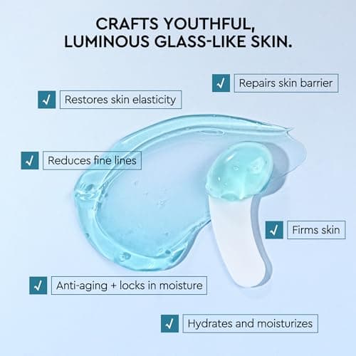 Blisskin COLLAGEN & Blue Copper Peptide Jelly Cream – Ultra Lightweight Gel Texture with Soluble Collagen & Peptides, 3.5oz - Thumbnail 4