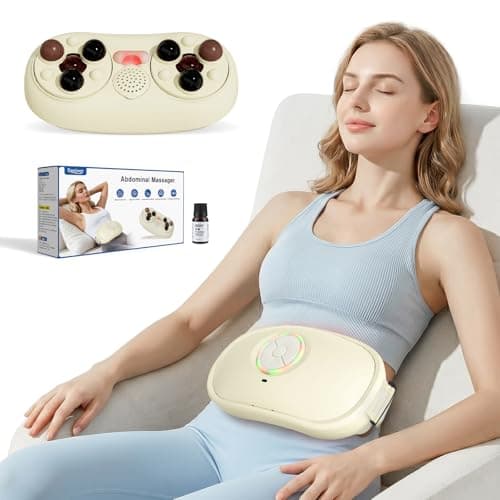 Sanivor Electric Abdominal Massager - Belly Massager with Heat,Stomach Massager for Digestion Belly Cellulite Massage for Flattening Belly,Bloating,Constipation - Image 1