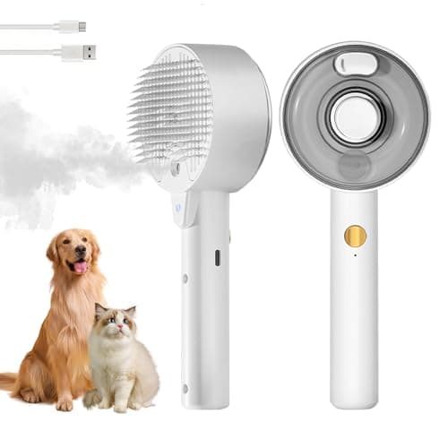 Cat Steam Brush,Cat Brushes for Indoor Cats, 4 In 1Spritz Spray Defur Comb, Cloud Care Shedding Control, Pet Grooming Brush for Long Short Hair Cats Dogs, Massage Clean Design Pet Steam Brushes - Image 1