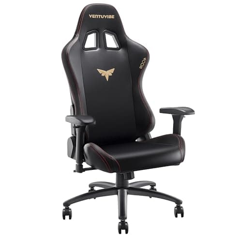 VENTUVIBE Gaming Chair 4D Adjustable Armrests - 155° Reclining & 320lb Capacity, High Back Ergonomic Computer Chair with Lumbar Support, Fabric Office Chair for Adults (Black) - Image 1