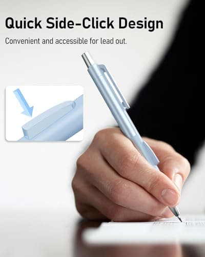 Four Candies Cute Mechanical Pencil Set with Case, 4PCS 0.5mm Pastel Fast Click Aesthetic Mechanical Pencils with 480PCS HB Lead Refills, 2 Erasers, 12 Eraser Refills School Supplies for Girls Writing - Thumbnail 3