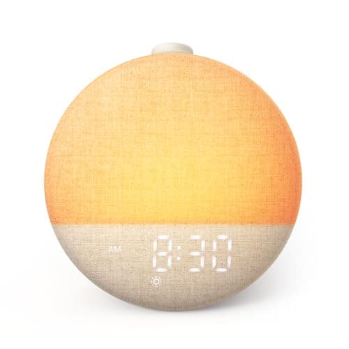 Dreamegg Sunrise 2 - Sunrise Alarm Clock, Sound Machine for Sleep, Favorites Mode, Sleep Routines, Dimmable Night Light, 29 Soothing Sounds, White Noise Machine, Wake Up Light for Bedrooms (Cream)