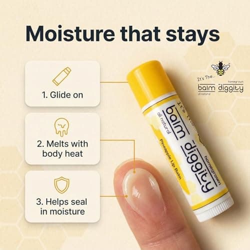 It’s The Balm Diggity Pineapple Lip Balm - Scented Balm Stick for Moisture - Moisturizing Tropical Lip Care with Shea Butter, Coconut Oil, Beeswax, and Jojoba Oil - Smooth Glide for Dry Lips - 2 Pack - Thumbnail 4