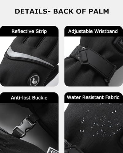 Venustas Heated Gloves for Men & Women, Rechargeable Electric Gloves for Arthritis, Winter Heated Motorcycle Ski Work Gloves - Thumbnail 4