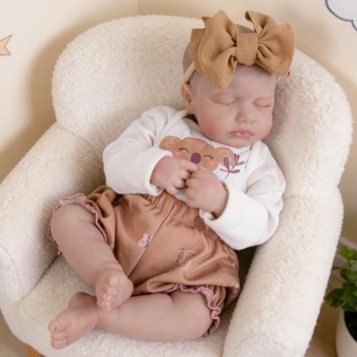 Milidool Lifelike Reborn Baby Dolls-20 Inch Realistic Newborn Baby Dolls, Soft Poseable Cloth Body Real Life Baby Dolls Silicone with Accessories Toy for for 3+ Year Old Girls Gifts, Pretend Play - Thumbnail 2
