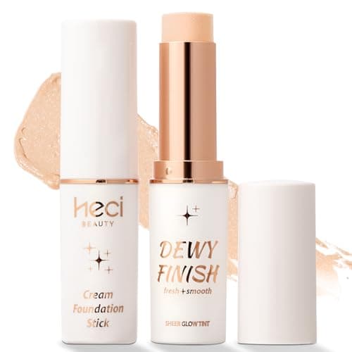 HECI BEAUTY Skin Tint Foundation Stick, Balm to Cream Foundation with Light to Medium Coverage, Infused with Hydrating Ingredients, Porcelain, 0.25 oz - Image 1