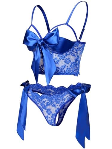 Aranmei Womens Lingerie Set 2 Piece Bra and Panty sets Royal Blue - Image 1