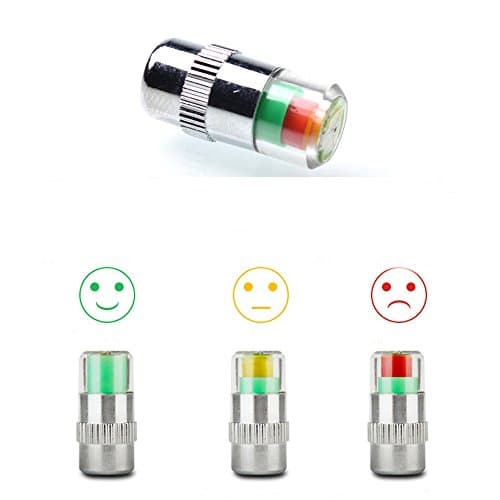 ANKI HAPPIGO 8Pcs 2.2Bar 32-to-35 PSI Car Tire Pressure Monitor Valve Stem Caps Sensor Indicator Easy to Read 3 Color Eye Alert - Thumbnail 5