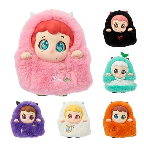 POP JOY Plush Blindbox Fairy Garden Kawaii Mystery Toy Kawaii Face Soft Vinyl Plush with Hanging Loop Cute Collectible Mini Stuffed Toy Birthday Holidays Festival Gift,3+ Single Box - Image 1