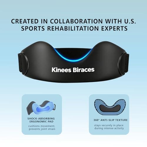 2-Pack Silicone patellar tendon support strap. Built-in Meniscus Protection Bar, Offers Relief from Meniscus Tear and Knee Pain. apply to Running Hiking Basketball Gym Fitness Tennis Badminton Cycling.Professional Knee Brace.patella straps,knee brace for women - Thumbnail 3