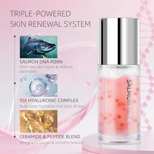 SKSOYT Salmon DNA PDNA Pink Hyaluronic Moisturizing Cream - Lightweight Hydrating Face Moisturizer, Brightening & Elasticity Support, Pore Care - Thumbnail 4