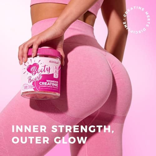 AiVital™ Creatine Gummies for Women, 5000mg Creatine Monohydrate Gummies+2000mg Collagen+1000mg BCAA, Women-Specific Formula, Sugar Free, 30 Servings, 120 Counts(Berry) - Thumbnail 6