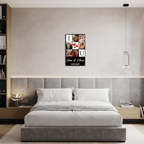 ZHIYYHAO Custom Canvas Prints with Your Photos Collage Framed Personalized 6 Pictures Canvas Wall Art for Living Room Bedroom Study room Home Decor (CF-15,12.00L X8.00W'') - Thumbnail 3