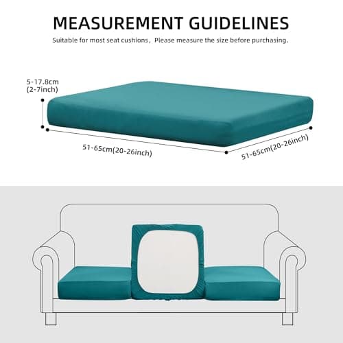 SUKAIKEQA Outdoor Cushion Covers Set,8PCS Patio Furniture Couch Seat Slipcovers, Replacement for Sofa Sectional Chair(Cover，Only) - Thumbnail 2