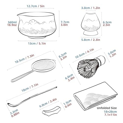 TEANAGOO 7 Pcs Matcha Whisk Set,Pink Matcha Set, Matcha Kit for Ceremony, Matcha Tea Set for Making Breakfast/Latte, Matcha Whisk and Pink Bowl with Scoop&Sifter, Gift for Matcha Lover - Thumbnail 6