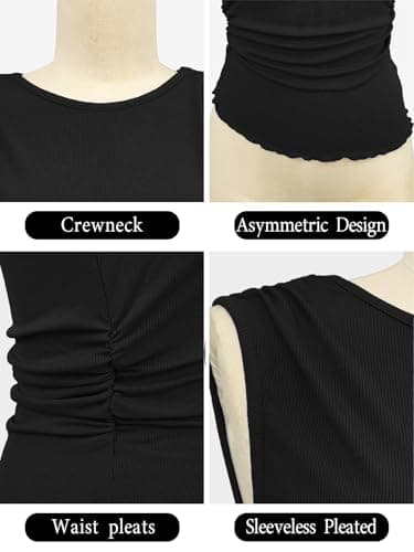 COCOMARTS T Shirts for Women Short Sleeve Dressy Casual Blouses Summer Tops Trendy Tee Shirts Black - Thumbnail 5