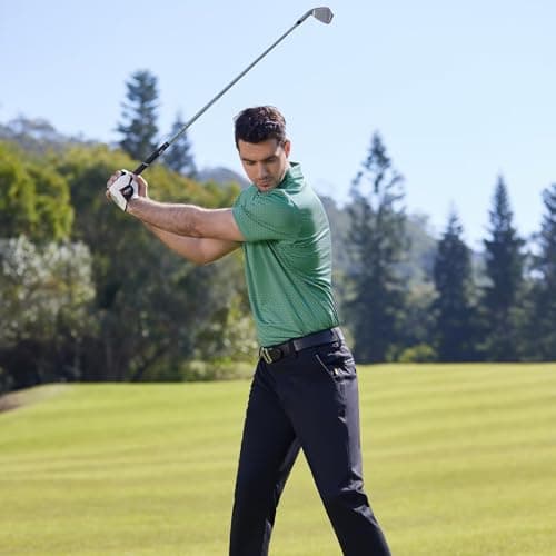 Golf Shirts for Men Dry Fit Moisture Wicking Casual Sport Short Sleeve Mens Golf Polo Shirts - Thumbnail 3