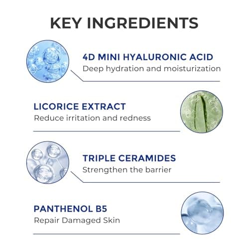 SKINERSE Moisturizing Barrier Serum, 4D Hyaluronic Acid Serum for Face with Vitamin B5 and Ceramides, Anti-Aging Hydrating, Plump and Repair Dry Skin, Daily Skin Care Treatment 1oz - Thumbnail 3
