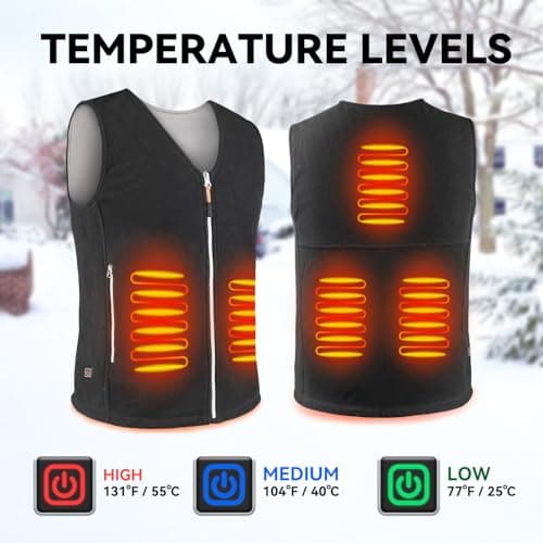 Warm Storm Heated Vest for Men and Women (Battery Pack Included), Fleece Heated Jackets for Men and Women（M - Thumbnail 3