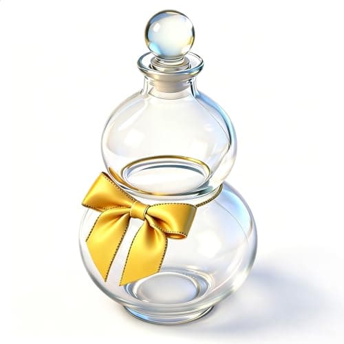 EsyHocm Glass Gourd Water Bottle, Japanese-Style Glass Bottle Ornament, Artistic Wine Container Gourd Bottle, Unique Bottle for Wine Decoration, 18oz Capacity Glass Material - Image 1