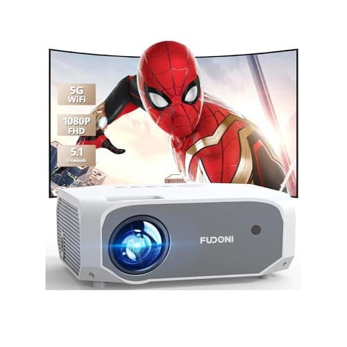 FUDONI Projector with WiFi and Bluetooth, Native 1080P Outdoor Movie Projectors 4k Supported, 15000L Portable Home Theater Projector Max 300", Indoor&Outdoor Use - Image 1