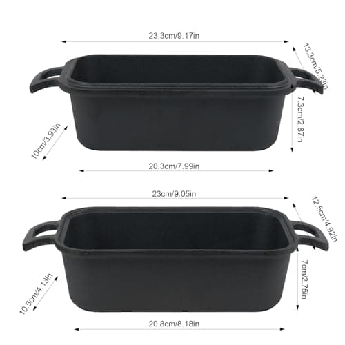 Demine Cast Iron Loaf Pan with Lid 9x5 Inch – Dutch Oven Bread Pan for Sourdough, Banana Bread, Meatloaf – Even Heat, Non-Stick, Oven Safe Baking Pans - Thumbnail 2