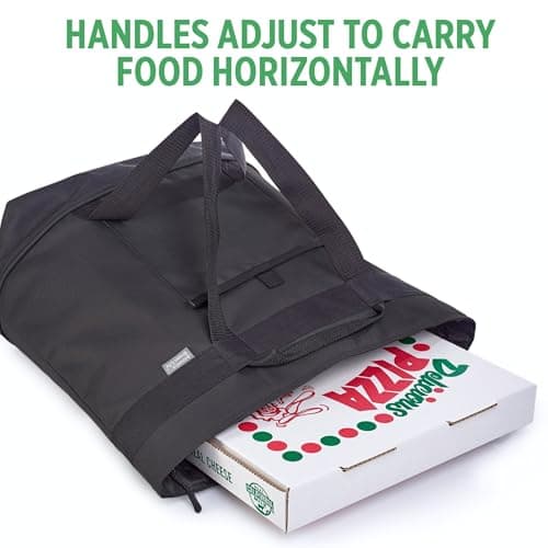 Jumbo Cooler Bag - Heavy Duty Soft Insulated Grocery Bag (Black) - Thumbnail 5