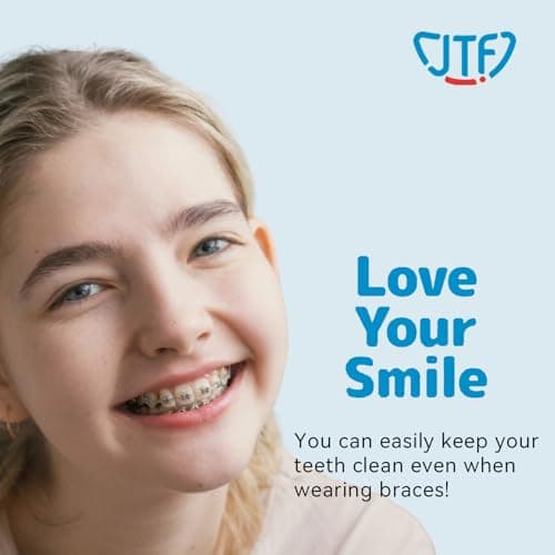 JTF Orthodontic Manual Toothbrush for Braces: 6 U-Shaped Tooth Brush with 6 Interdental Brushes, Ultra-Durable Bristles for Stain Removal and Deep Oral Clean, Toothbrushes for Tooth with Dental Device - Thumbnail 6