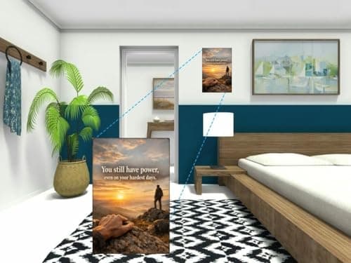 Inspirational Mountain Sunrise Tin Sign You still have power even on your hardest days Motivational Wall Decor Metal Art for Home Office Gym Cabin Man Cave 8x12 Inch Positive Quote Rustic Hiking - Thumbnail 3