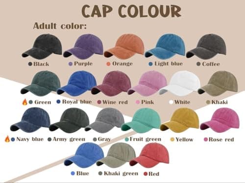 AfeilarSfltch Custom Baseball Cap, Personalized Embroidered Hat, Adjustable Dad Hat, Custom Hats for Men, Customized Hats for Men, Custom Embroidered Hat, Custom Hat, Embroidered Hat Multicolor - Thumbnail 4