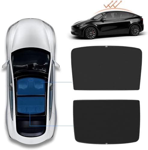 Tesla Model Y Sunshade Roof Never Sag Heat-Insulating, UV-Protective, Nano Ice-Crystal Coatings Interior Accessories for Tesla Model Y 2019-2024 - Thumbnail 3