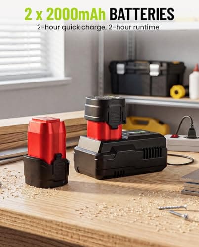 Robustrue 16.8V Max Brushless Impact Driver Kit, 1416 In-lbs Torque, 1/4" Hex Cordless Impact Drill with 2x 2000mAh Batteries, 4100 Max BPM, Power Tool Set for Home Improvement, DIY & Light Automotive - Thumbnail 5