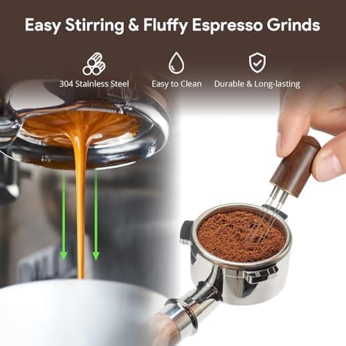Espresso Accessories Kit 51mm Tamper: Espresso Tamper Set, Coffee Tamper Espresso Tools with WDT Tool, Puck Screen, Dosing Funnel | Espresso Kit Espresso Machine Accessories Fit 51mm Portafilters - Thumbnail 3