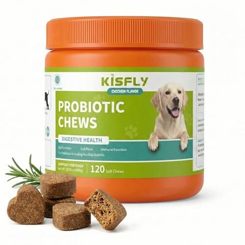 Probiotics for Dogs – 2 Billion CFU Gut & Digestive Health Chews, Relieves Diarrhea, Gas & Loose Stool, 6 Strains Including Bacillus Subtilis with Prebiotics, Soft Chews for Immune & Allergy Support - Image 1