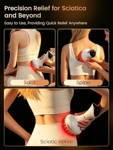 Huxerol Sciatica Pain Relief Devices – Deep Tissue Massager with Multi-Mode Technology, Heat & Light, Targeted Relief for Sciatic Nerve & Lower Back Pain - Thumbnail 6