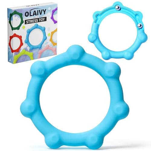 Olaivy Fidget Toys for Adults & Teen, Novelty Silicone Tactile Bracelet Tube, Sensory Toys for Stress Relief Anxiety, Quiet Fidgets Finger Toy for Classroom Prizes Kids Calming Down Tool Gifts