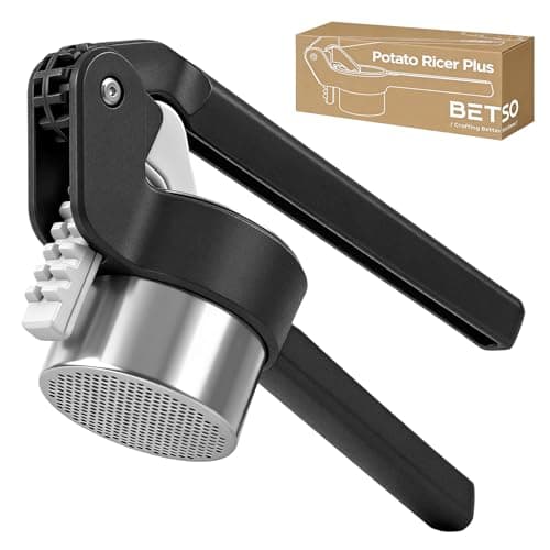 Potato Ricer - Betso Effortless Double-Gear Potato Ricer and Masher - Heavy-Duty Vegetable Press for Perfect Mashed Potatoes, Dishwasher Safe - Image 1