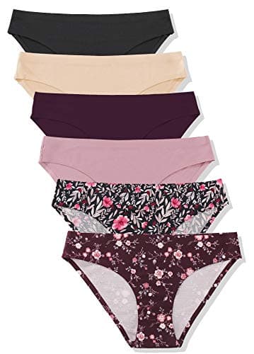 FINETOO 6 Pack Women’s Seamless Hipster Underwear No Show Panties Invisibles Briefs Soft Stretch Bikini Underwears XS-XXL(L) Assorted - Image 1