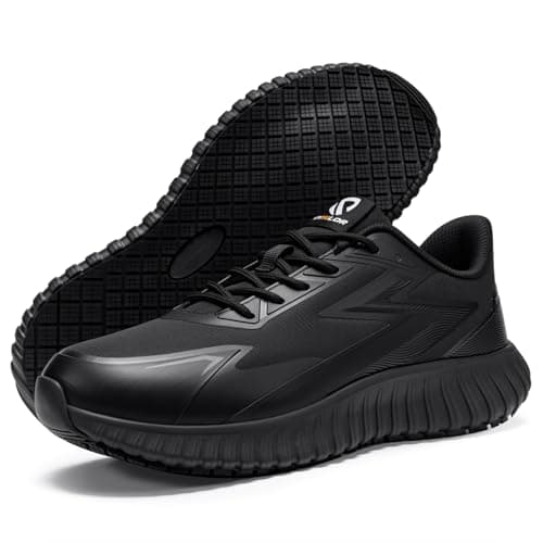 THYXLOR Men's Fashion Sneakers Casual Walking Shoes - Lightweight Breathable Athletic Running Shoes with Cushioned Sole for Gym, Work, and Daily Wear (All Black) - Image 1