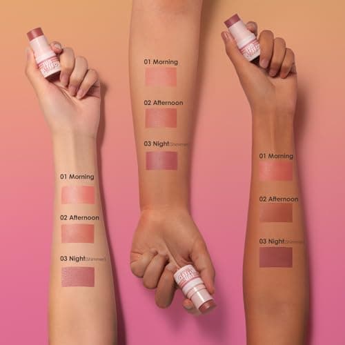 CARSLAN Sun Kissed Blush & Bronzer Stick for Cheeks Lips & Eyes, Long-Lasting Matte Cream Makeup Blush Stick, Blendable & Vegan, Natural Glow for All Skin Tones, Shade 01 Morning, 0.21 oz - Thumbnail 5