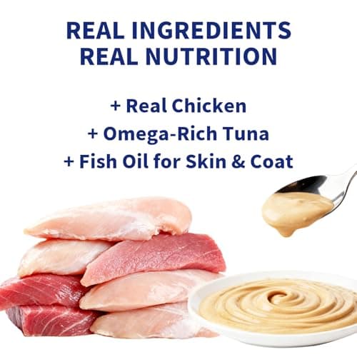 IFELLO PET Cat Food Toppers, Squeezable Puree Functional Cat Treat & Meal Topper for Hair Ball Control – Chicken Tuna Blend with Fish Oil – Grain-Free, 2.8 oz x 7 Pouches (19.7 oz Total) - Thumbnail 3