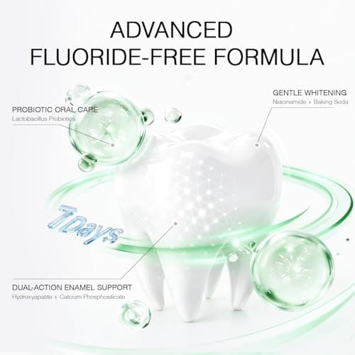 FIZZOVA Toothpaste Tablets with CalciumPhosphosilicate&Hydroxyapatite,Fluoride Free ChewableToothpaste,Plastic Free Travel Size Toiletries,Whitening Dental Cleaning Tablets,30 Count Mint - Thumbnail 5