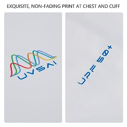 UVSAI Men’s UPF 50+ Long Sleeve Performance T-Shirts Permanent UV Protective Quick Dry for Everyday Hiking Fishing Beach White - Thumbnail 5