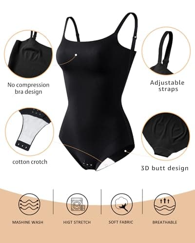 Oegho Shapewear Bodysuits For Women Seamless Tummy Control Body Suit - Thumbnail 5