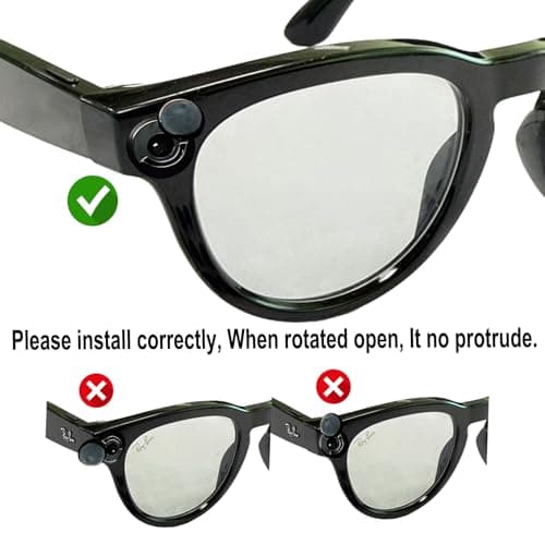 LED light cover blocker for Ray Ban Meta gen2 &1 smart glasses accessories, Wayfarer,Skyler,Headliner,Oakley Meta HSTN camera cover, rotating cover without frequent removal(1 PCS) - Thumbnail 4