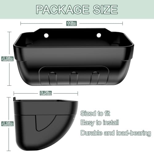 Tiflev Goat Feeders Hanging 3.5 Quart, Chicken Waterer Feeder Trough for Poultry Livestock (Black Pack*6) - Thumbnail 3