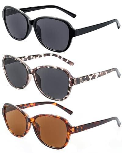 JOLISU 3 Pack Reading Sunglasses for Women, Sun Readers Glasses Spring Hinge Outdoor Sunglasses With UV400 Protection(2.75) - Image 1