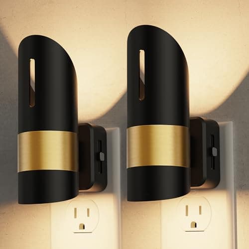 L LOHAS LED Night Light,Night Lights Plug into Wall, [2 Pack] Night Lights with Dusk to Dawn Sensor, Brightness Adjustable,3000K Soft White,Modern Nightlight for Adults Bathroom Hallway - Image 1