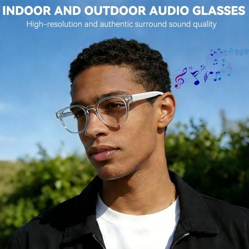 2026 AI Smart Glasses with Bluetooth,Open-Ear Audio Bluetooth Glasses for Women,Real-Time Translation 130+ Languages,AI Meeting Assistant,Gesture Control,9H Battery,35g Lightweight,Daily&Business Use - Thumbnail 2