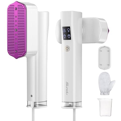 Steamer for Clothes,Sundu Portable 2-in-1 Travel Steamer&Iron,15s Fast Heat-up,100ml Water Tank,Ironing Gloves,25 Min Powerful Continuous Steam,1000W&4 Modes Light Steam Iron for Travel&Home(Ivory)